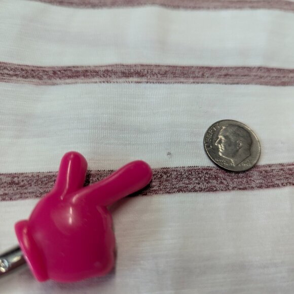 NWT Mod Ref Size Small Burgundy and White Striped Tee *Issue - Picture 10 of 14